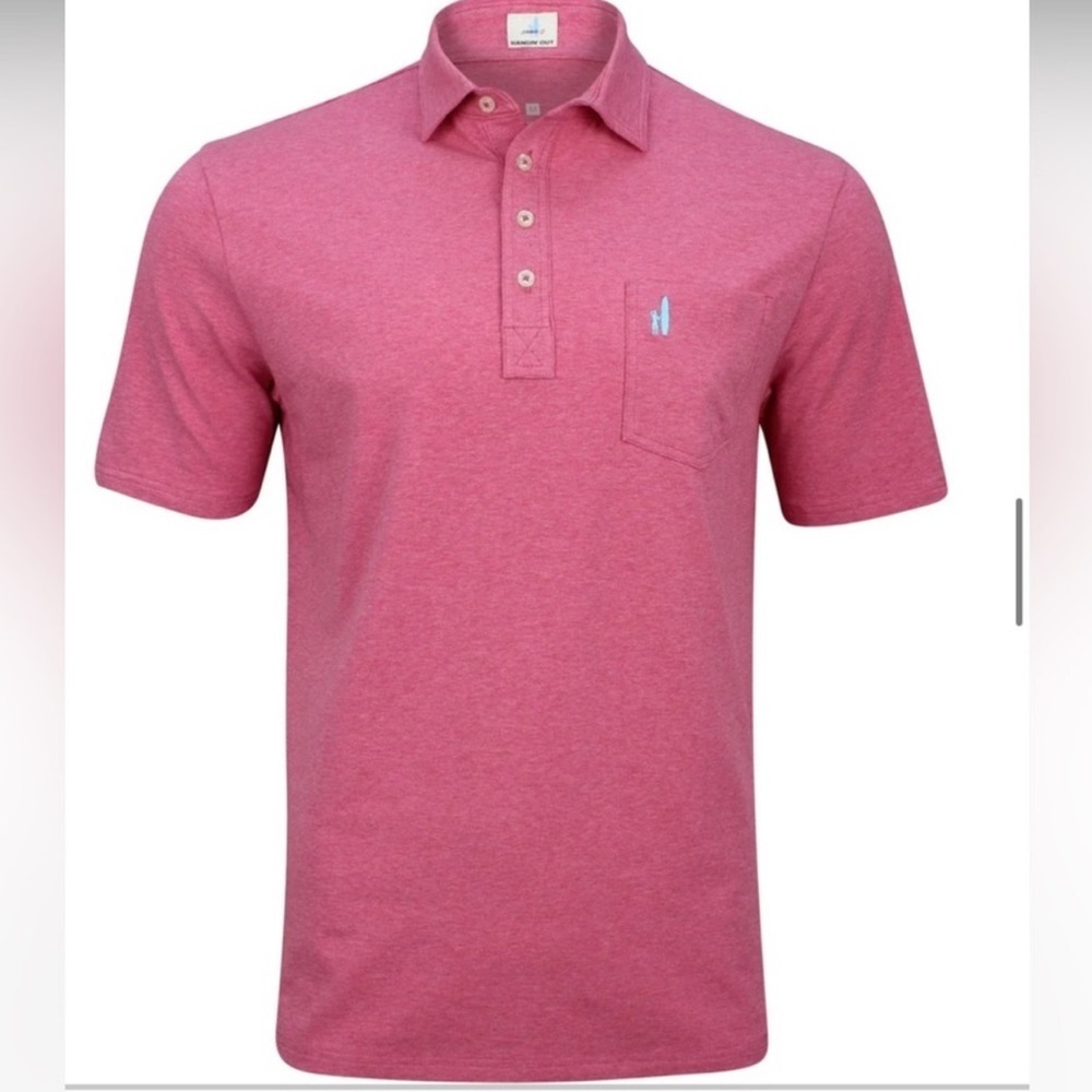 Pristine Johnnie-O Hangout Polo 2.0 Heathered Berry Men’s XXL Golf Shirt